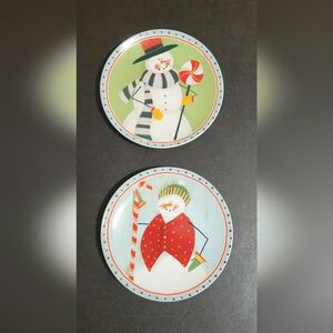Oneida Frosty Folks Snowman salad plates